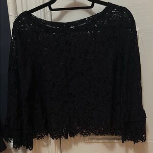 Club Monaco Navy Lace Blouse